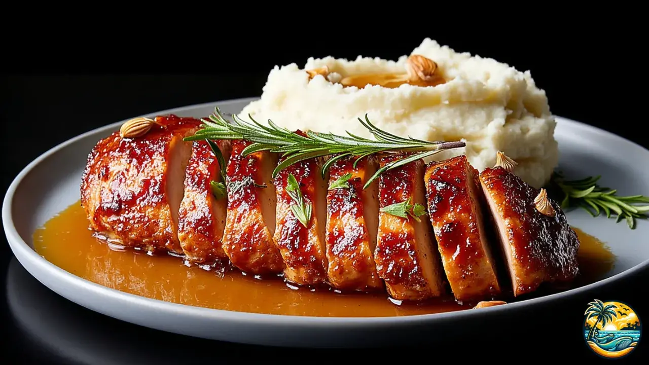 Apple Cider Rosemary Glazed Pork Loin