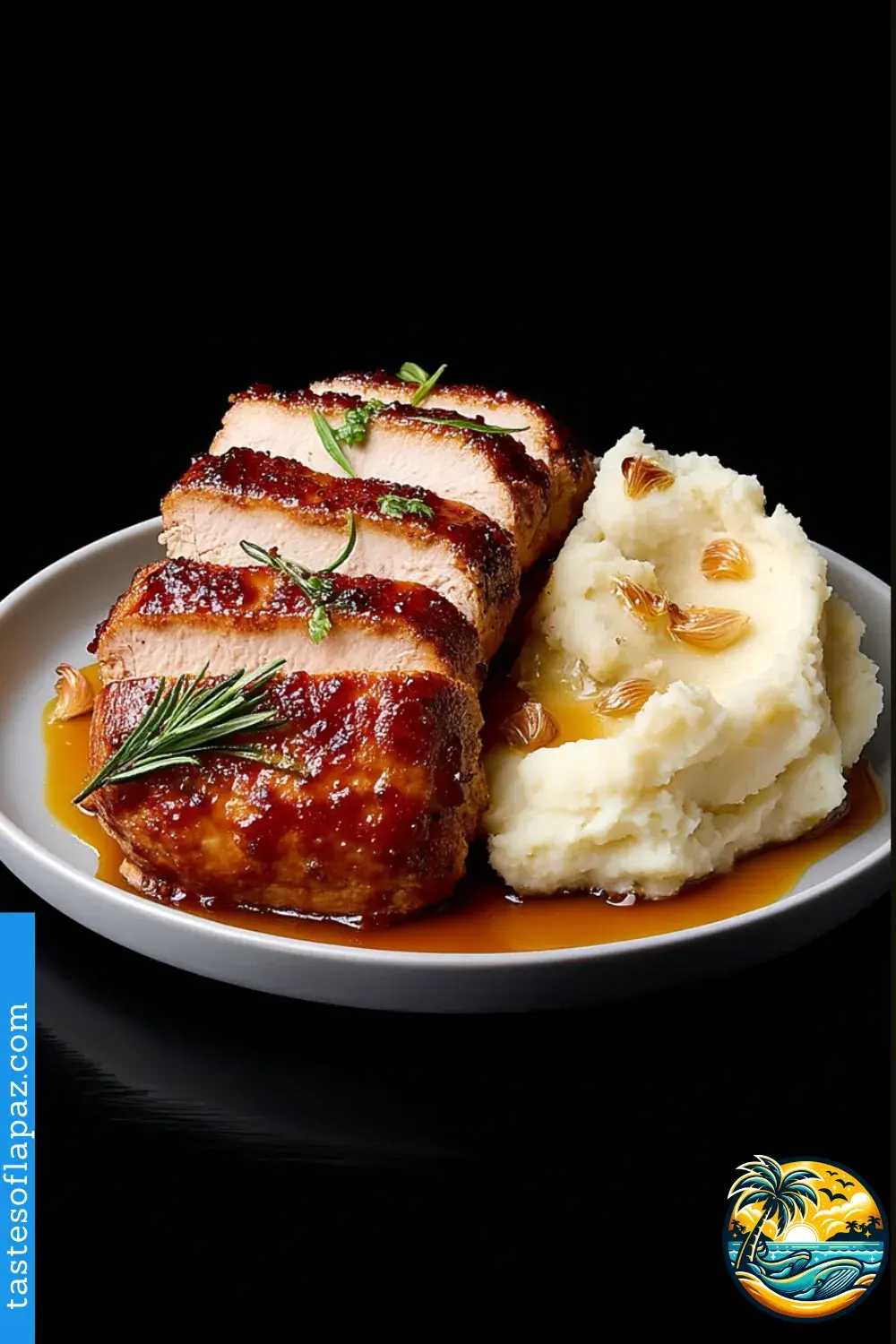 Apple Cider Rosemary Glazed Pork Loin