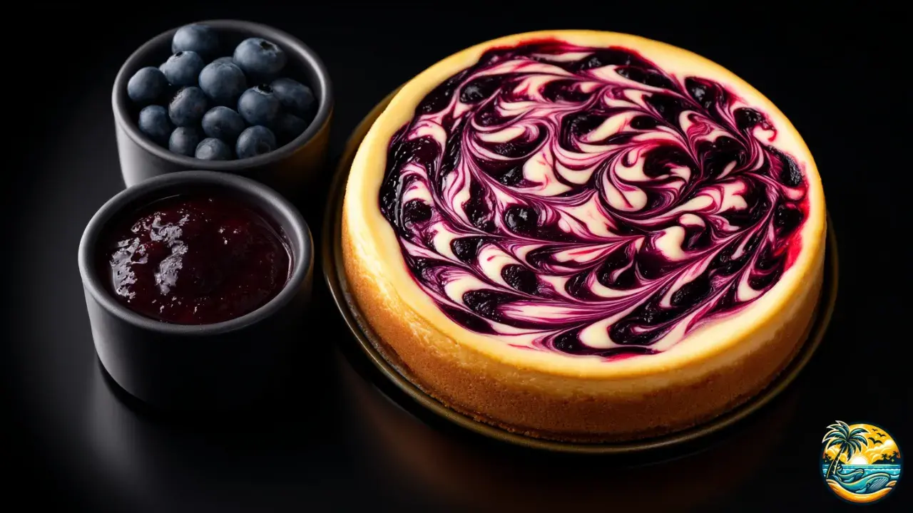 Blueberry Swirl Cheesecake
