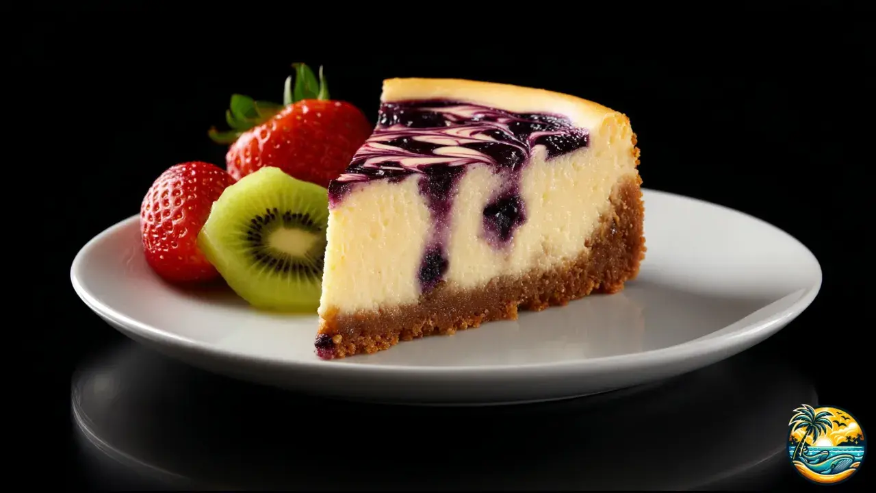 Blueberry Swirl Cheesecake