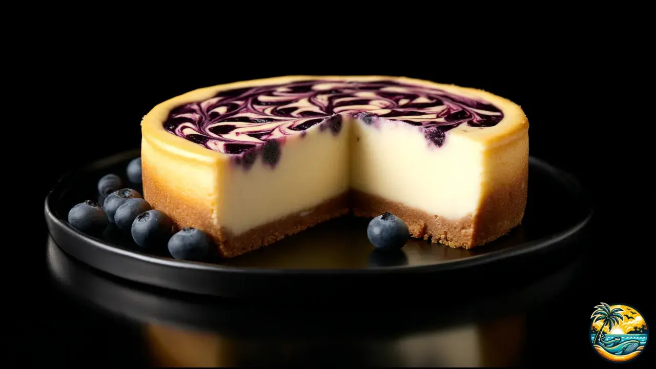 Blueberry Swirl Cheesecake
