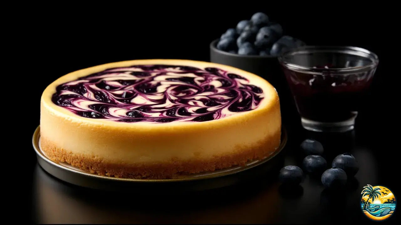 Blueberry Swirl Cheesecake