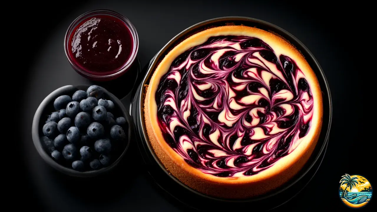 Blueberry Swirl Cheesecake