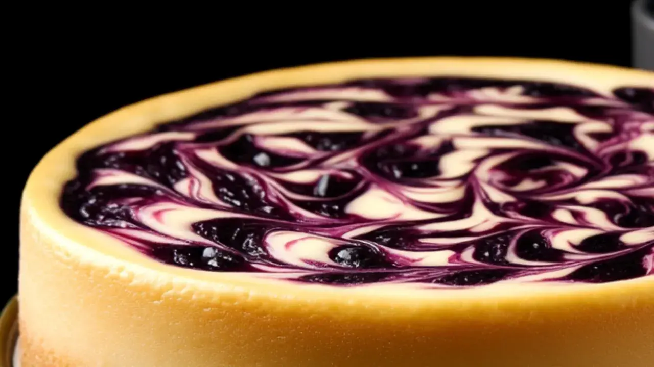 Blueberry Swirl Cheesecake