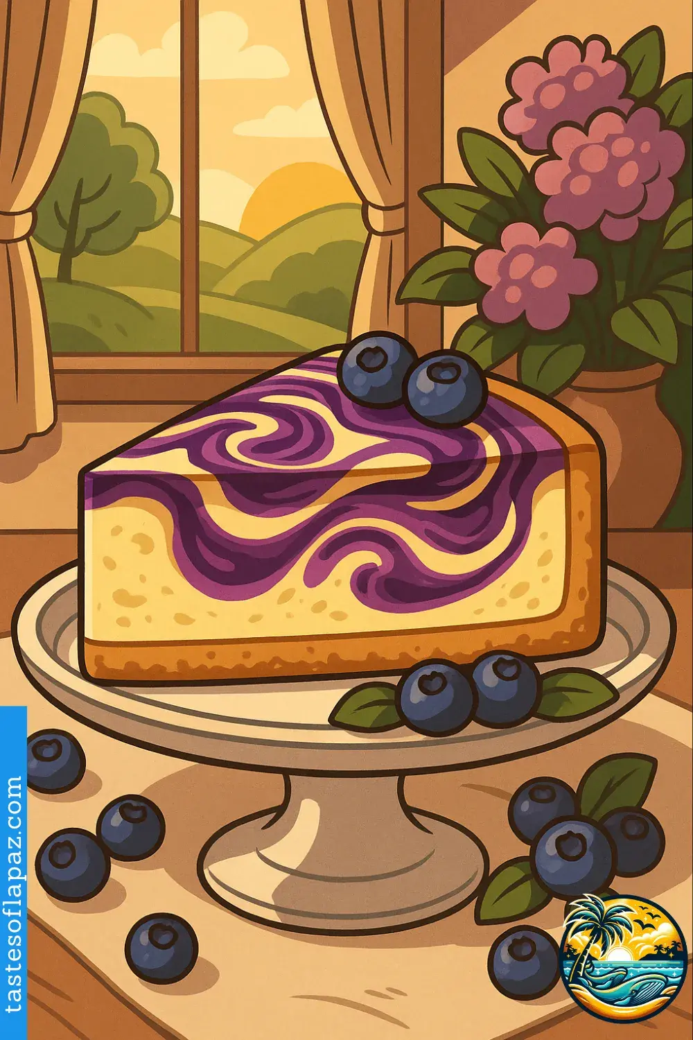 Blueberry Swirl Cheesecake