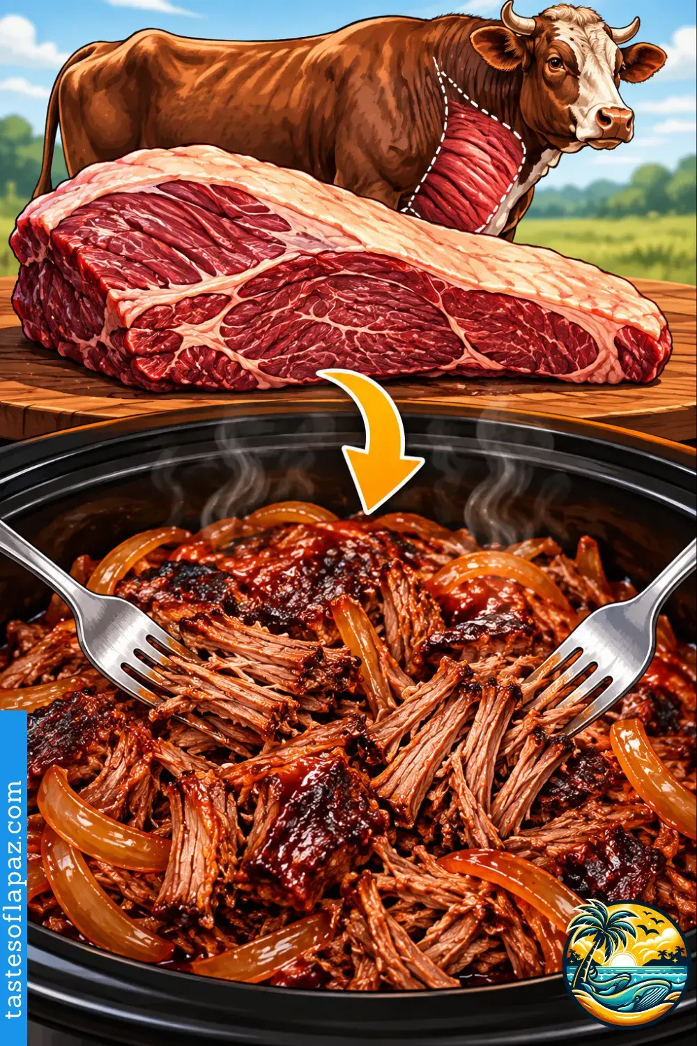 Crock Pot BBQ Pulled Beef Brisket