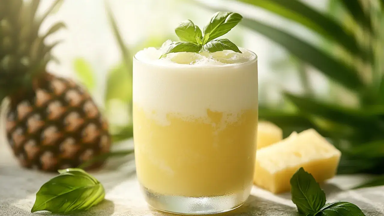 Pineapple Basil Foam<