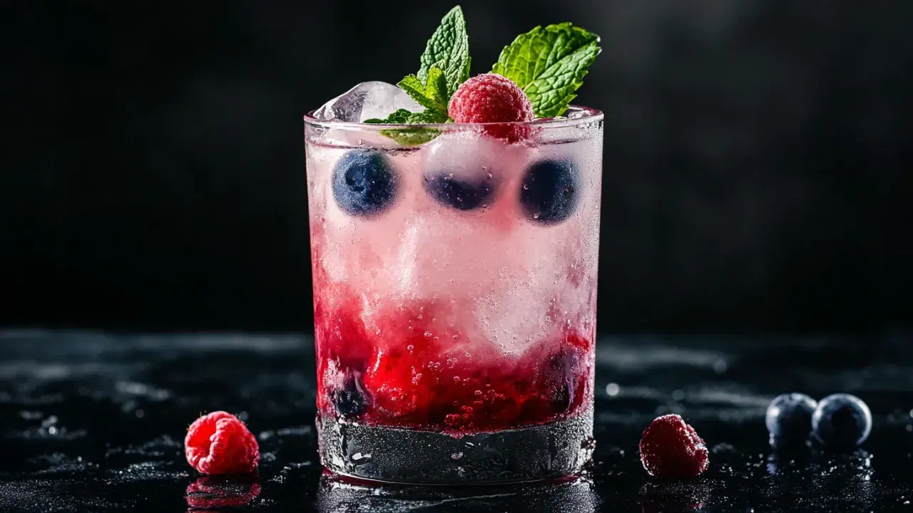 Coconut and Berry Mocktail