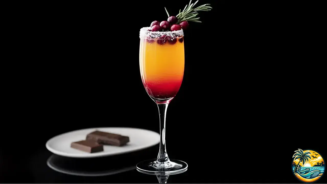 Frosted Cranberry Mimosa Mocktail