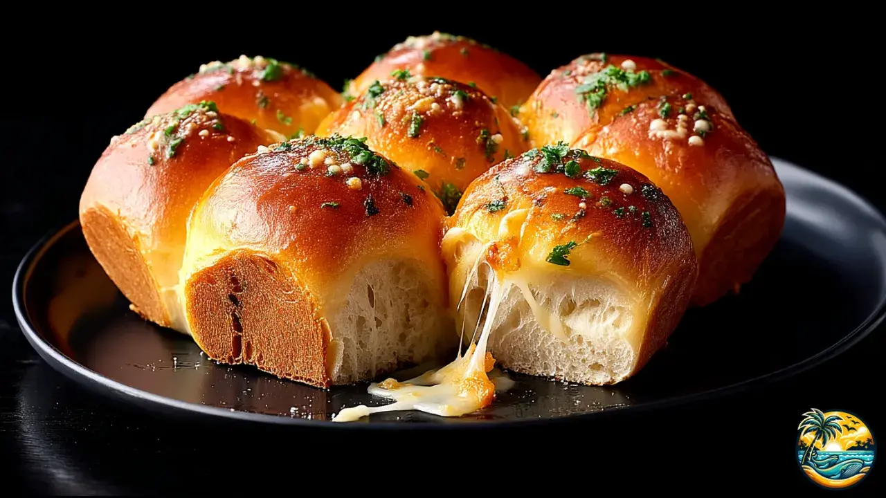 Garlic Butter Mozzarella Dinner Rolls