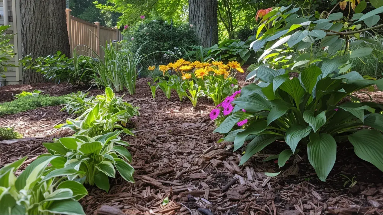 A layer of mulch around our little plants