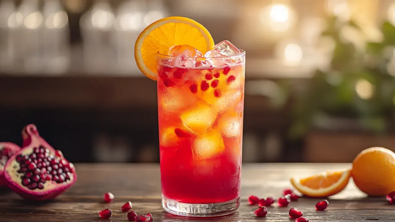 Pomegranate and Orange Mocktail