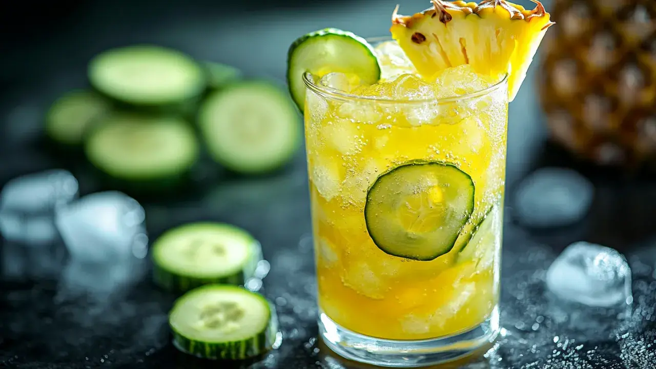 Pineapple, Ginger, and Cucumber Mocktail