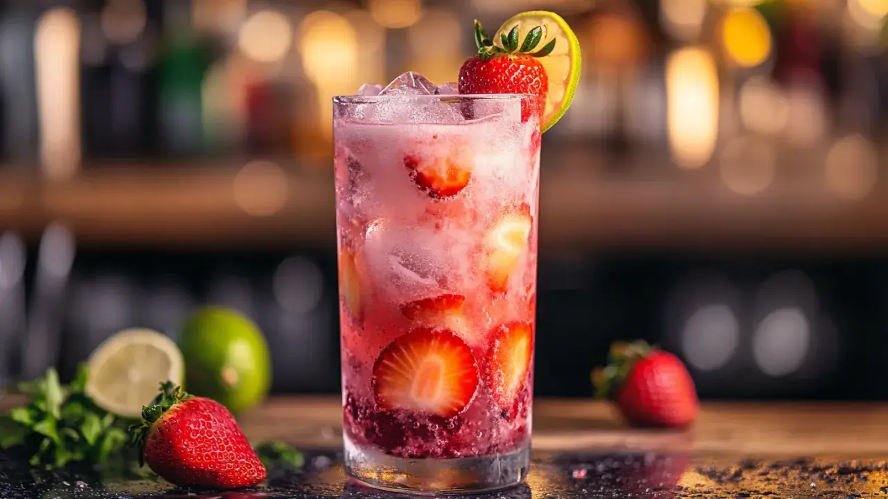 Coconut and Strawberry Mocktail