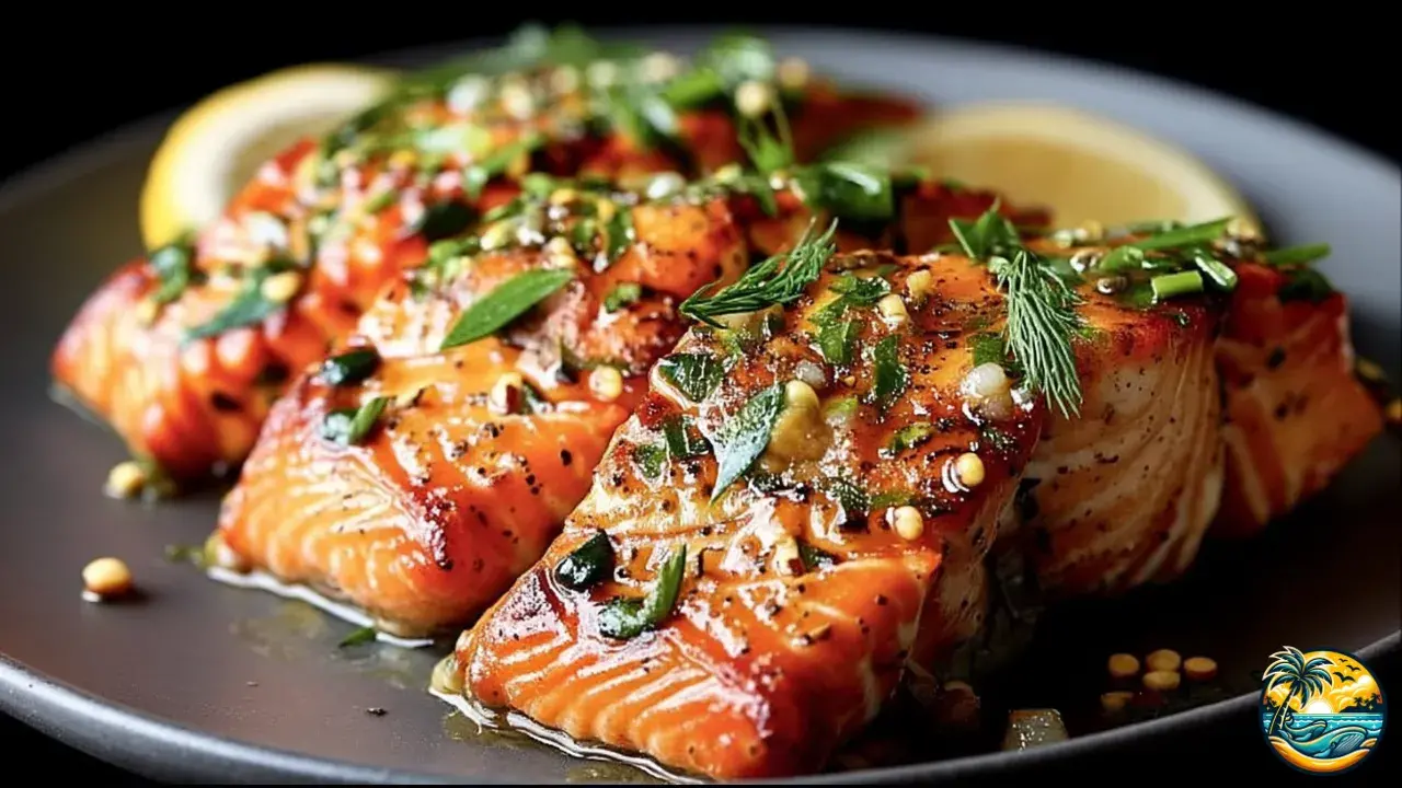 Marinated Salmon with Garlic and Herbs