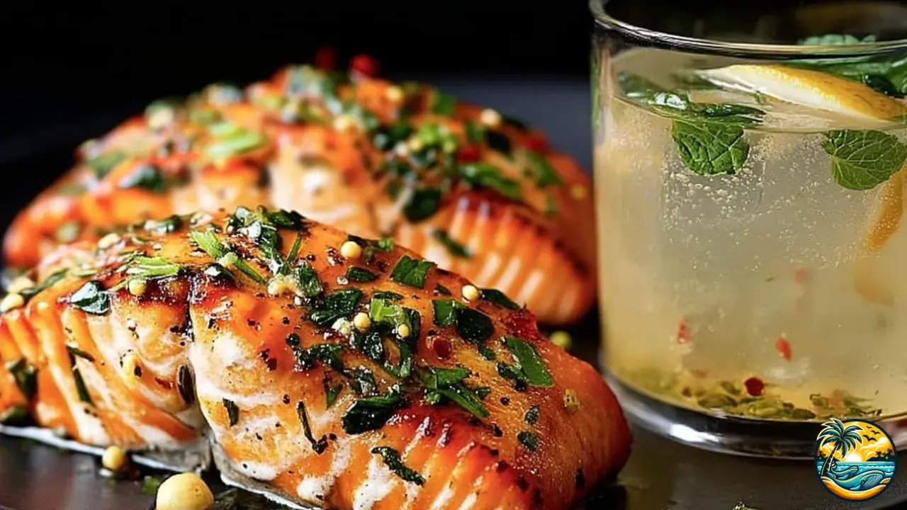Marinated Salmon with Garlic and Herbs