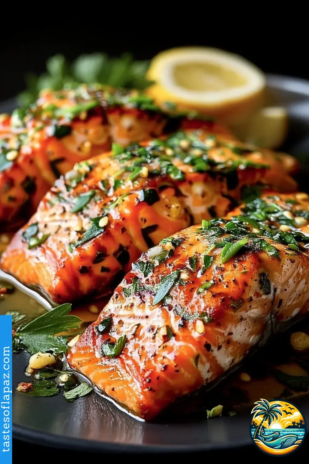 Marinated Salmon with Garlic and Herbs