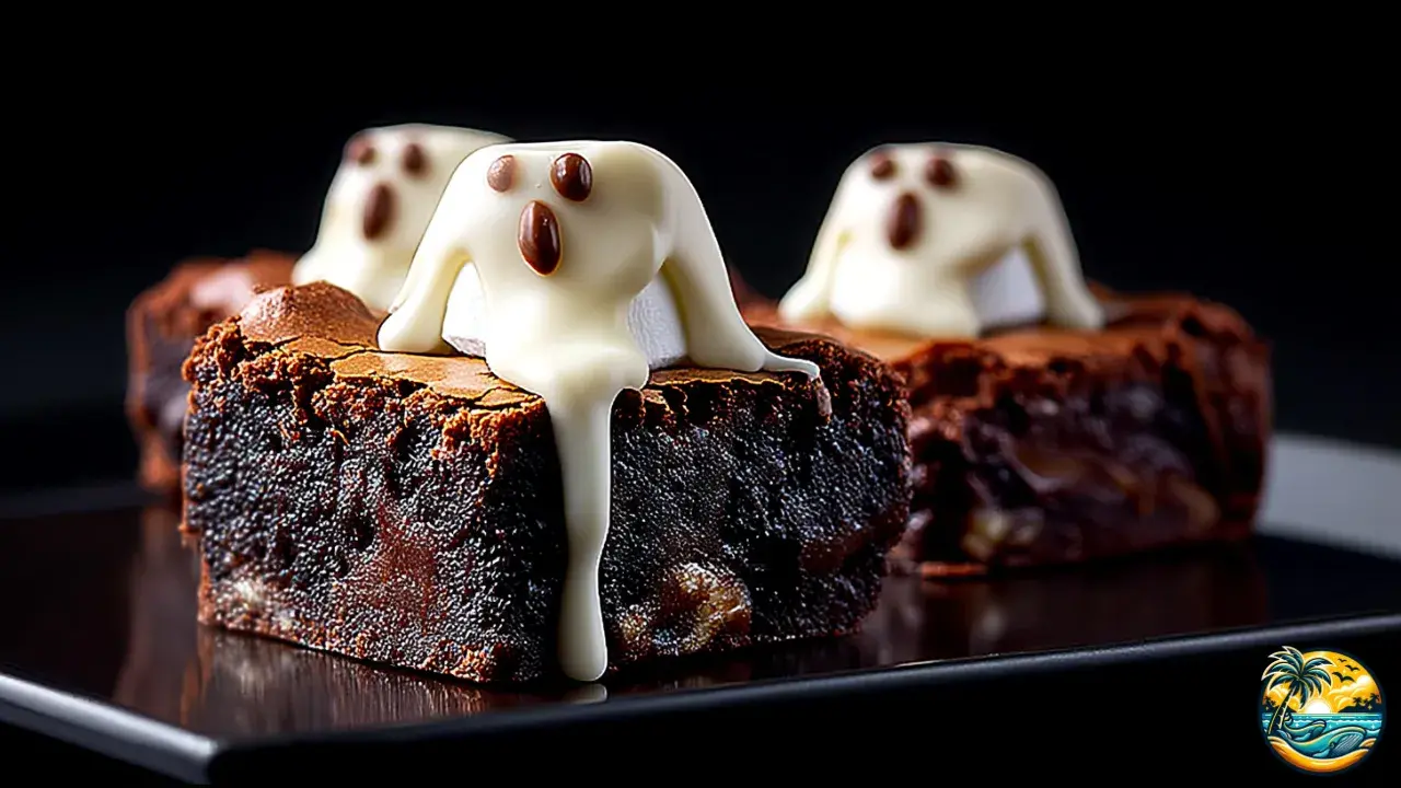 Marshmallow Ghost Brownies