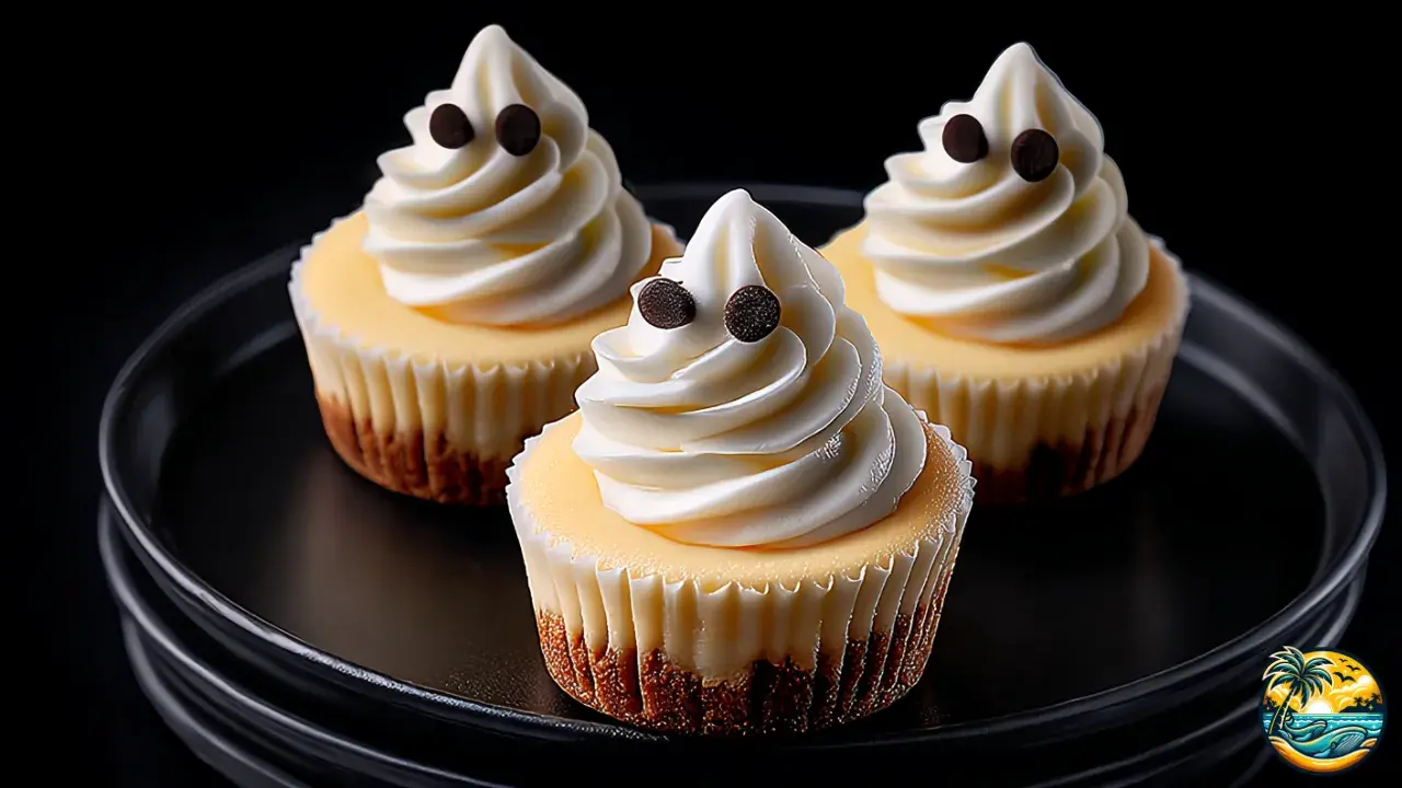 Mini Ghost Cheesecakes
