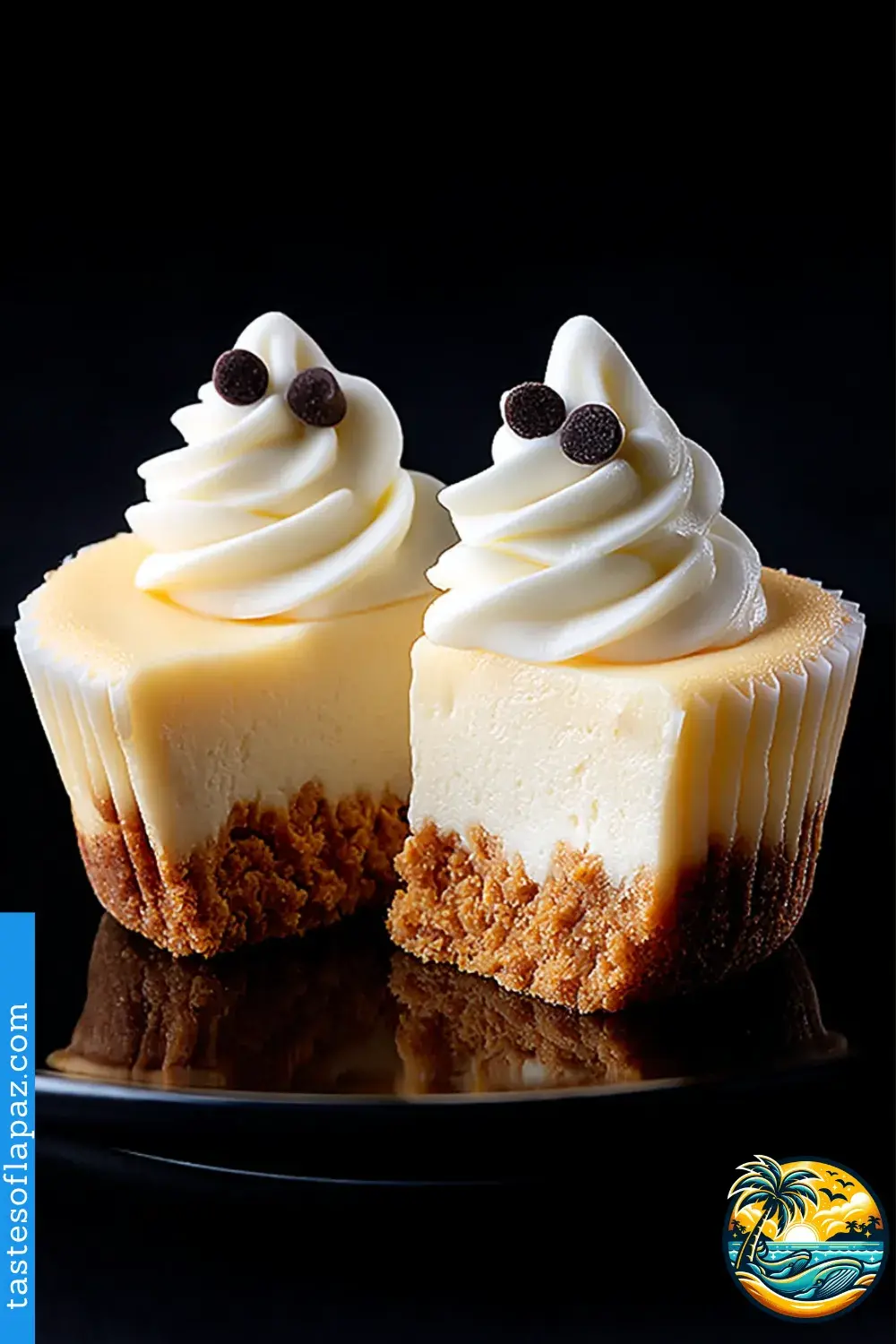 Mini Ghost Cheesecakes