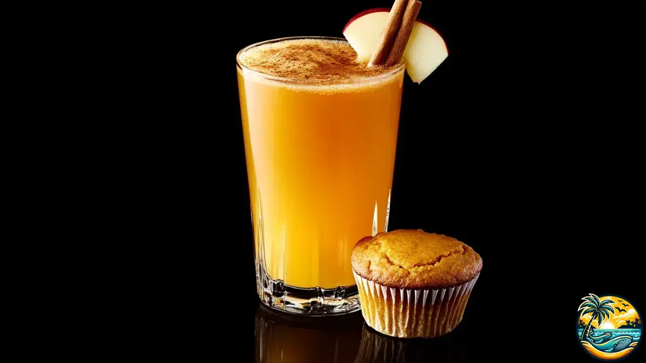Pumpkin Spice Mocktail and a Pumpkin muffin