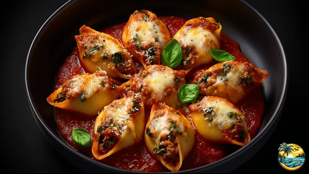 Slow Cooker Stuffed Shells with Meat
